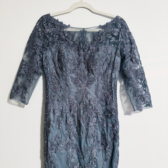 La Femme - Stone Blue Tulle Dress - Picture 4 of 8